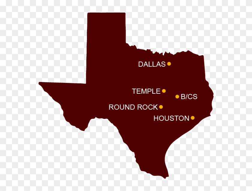 Map Of College Of Medicine Campus Locations - Texas Map Vector #431570