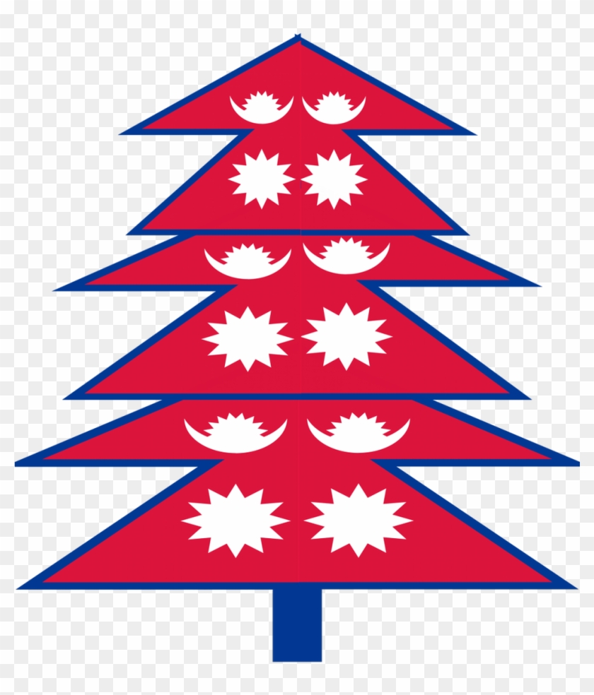 Oh No On Twitter - Nepal Flag Christmas Tree #431601