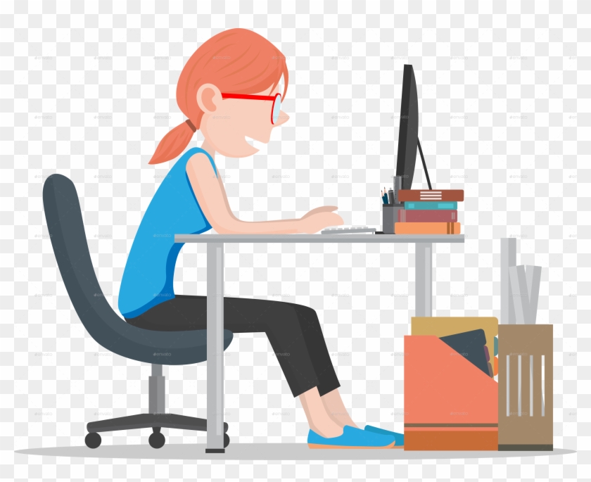 Office Worker Female - وظيفة مصممة جرافيك عن بعد #431715