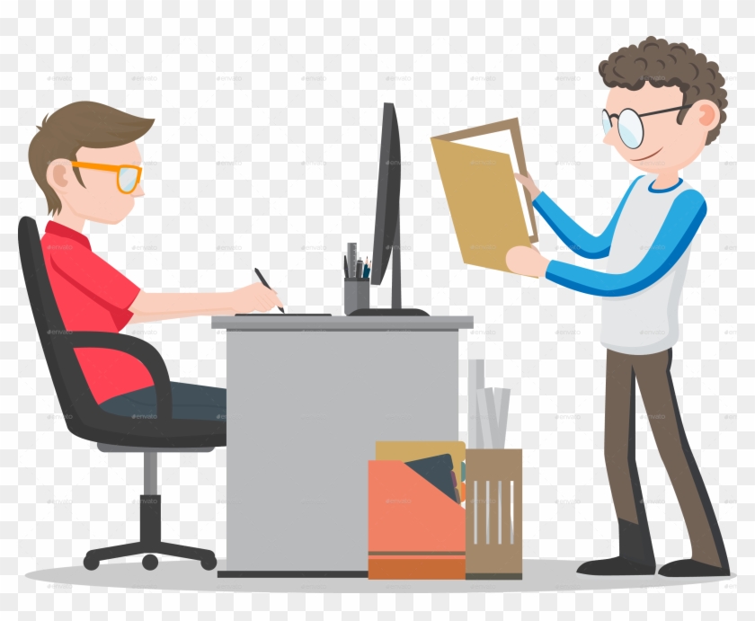 Office Worker Female Office Worker Female Office Worker - Office Worker  Cartoon Png - Free Transparent PNG Clipart Images Download