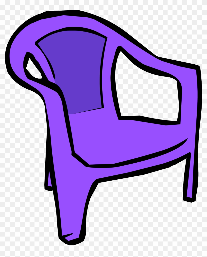 Purple Plastic Chair - Purple Furniture Club Penguin #431971