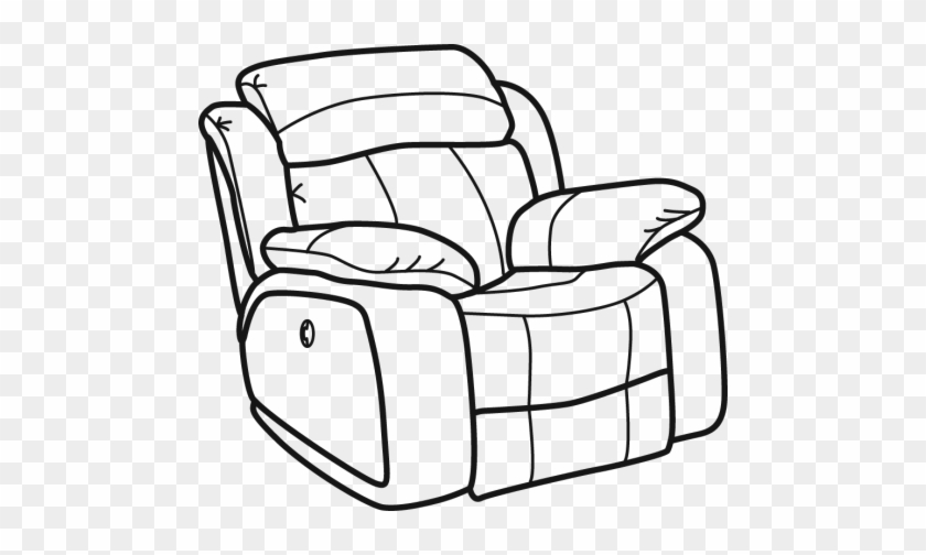 Fabric Gliding Recliner - Recliner Clipart Black And White #431972