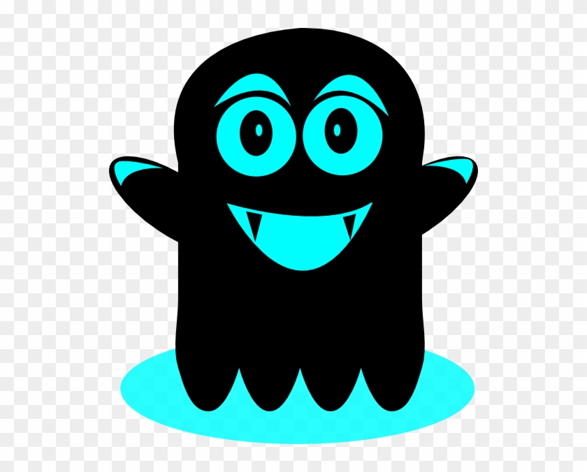Blue And Black Ghost Clip Art - Blue And Black Ghost #432012