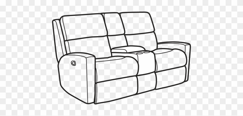 Fabric Reclining Loveseat With Console - Recliner #432041
