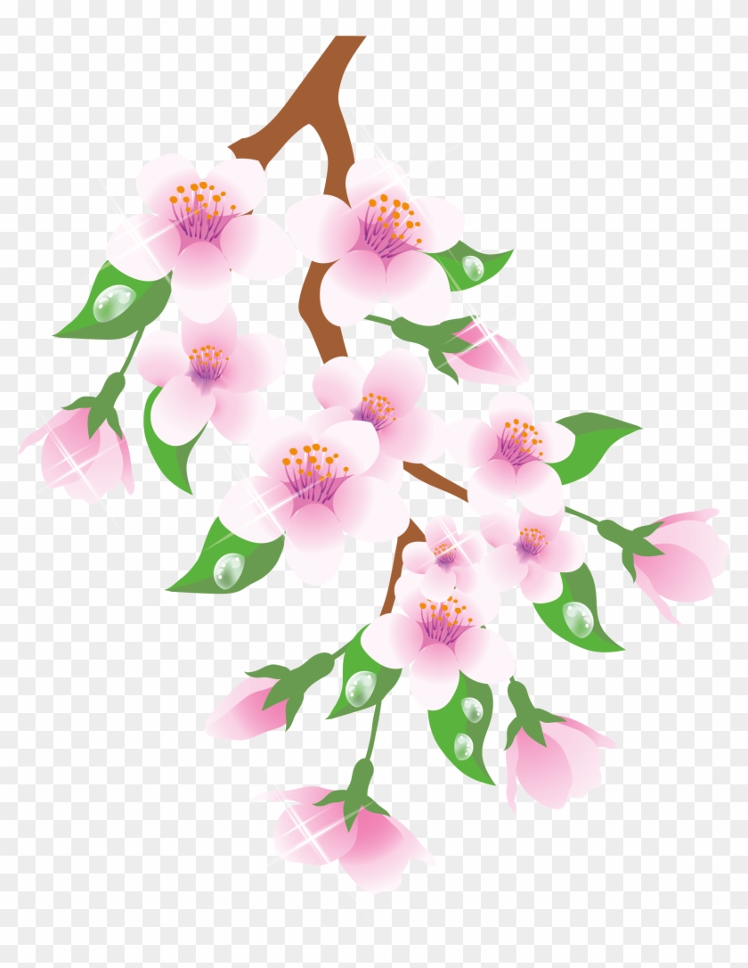 Spring Branch Pink Png Clipart - Spring Branch Clipart #432102