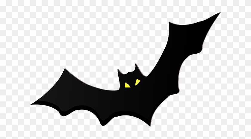 Bat, Black, Outline, Silhouette, Cartoon, Bird, Fly - Halloween Bat Silhouette #432221