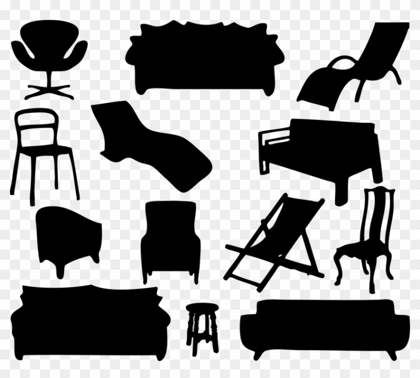 Furniture Black And White Png #432389