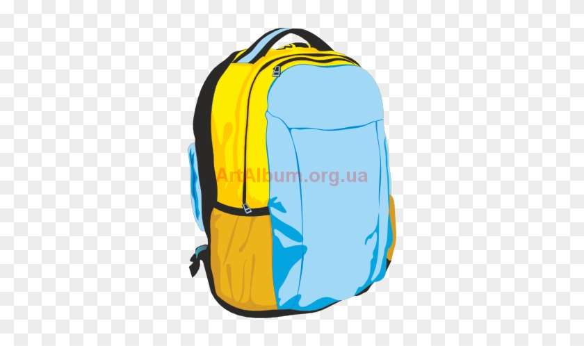 Clipart Yellow-blue Backpack - Yellow #432528