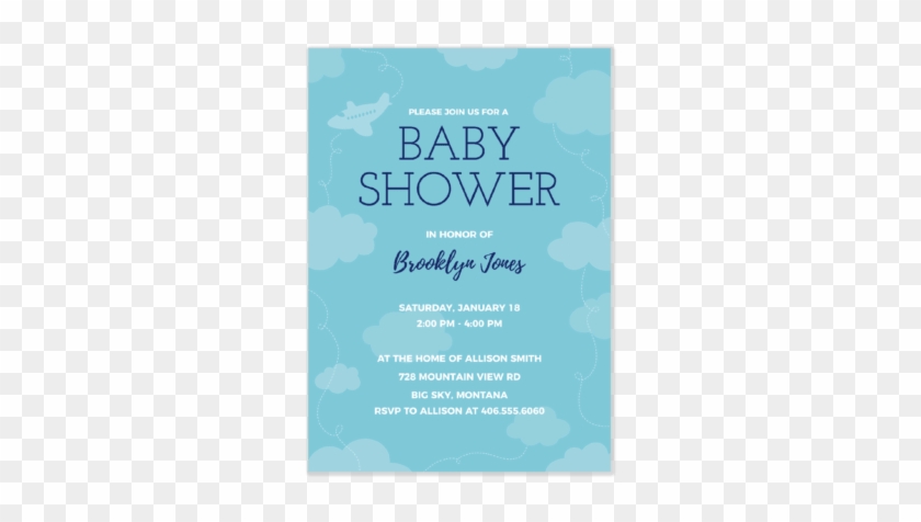 Airplanes Baby Shower Invitation Front - Poster #432535