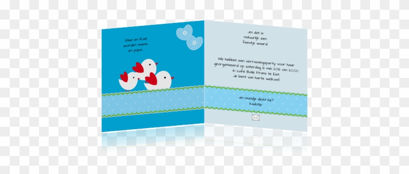 Een Leuk Blauw Uitnodigingskaartje Met Een Schattig - Baby Announcement #432547