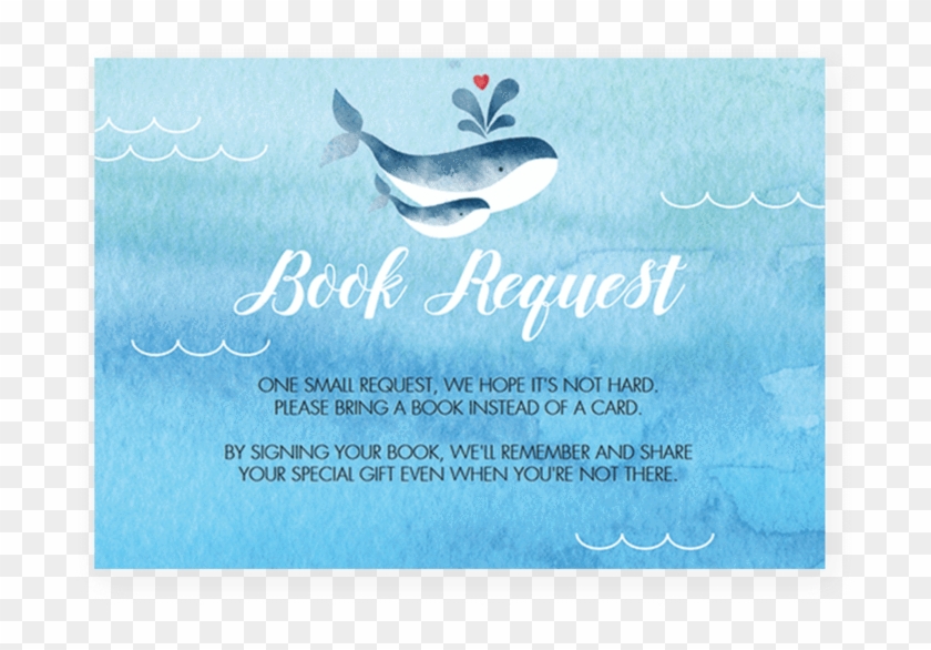 Blue Whale Baby Book Request Card By Littlesizzle - Blue Whale #432556