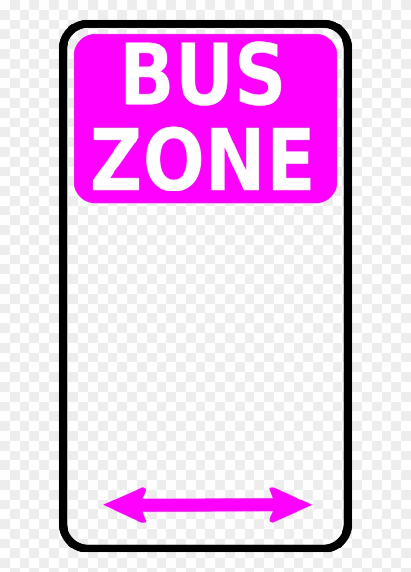 Bus Stop Sign Nps Map Pictographs Part - Bus Zone Sign #432675