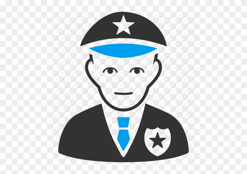 Image Of Policeman - Security Guard Icon Vector #432710
