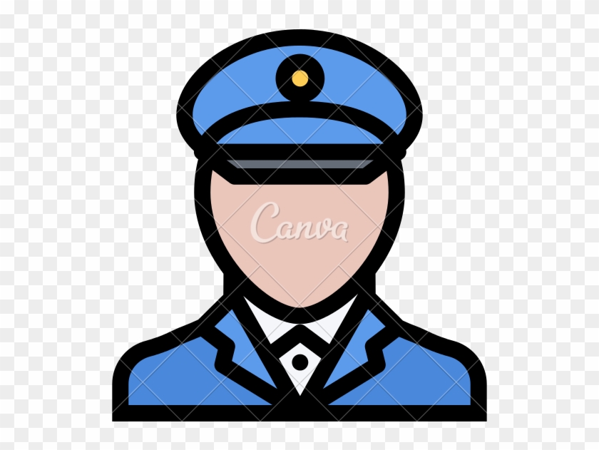 Police Officer Icon Flat Graphic Design Vector Art - Soldier #432715