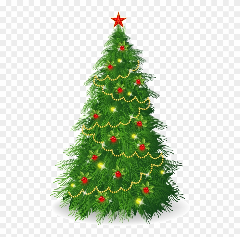 Vintage Christmas Tree Clipart - White Xmas Tree Png #432768