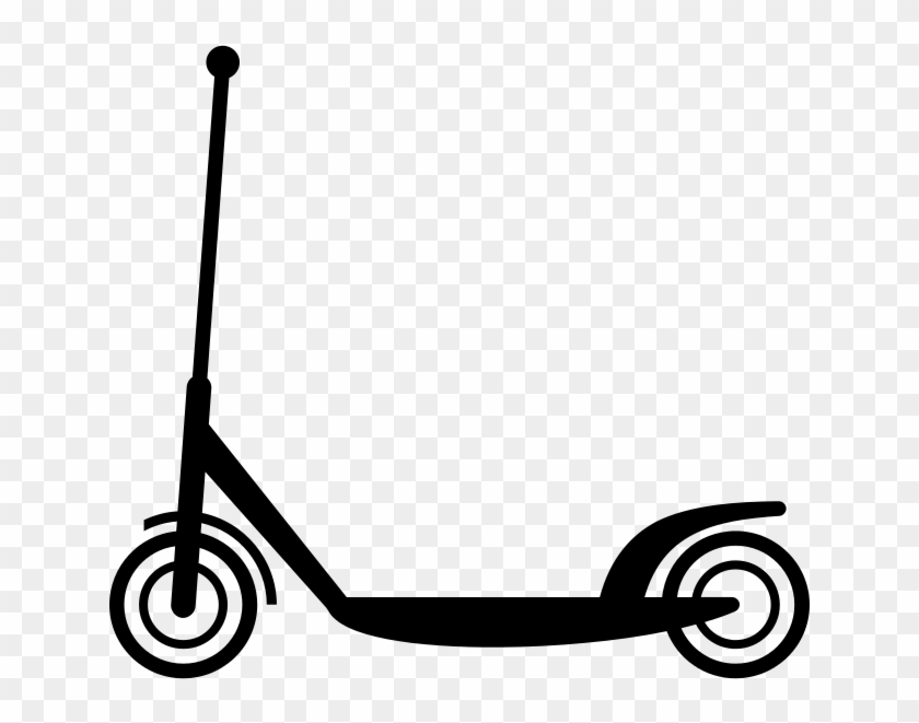 Vw-bus Free Scooter Free Bike Black / White - Scooter Clipart #432913