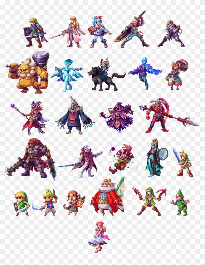 Hyrule Warriors All Stars By Abysswolf - Legend Of Zelda Pixel Art #433164