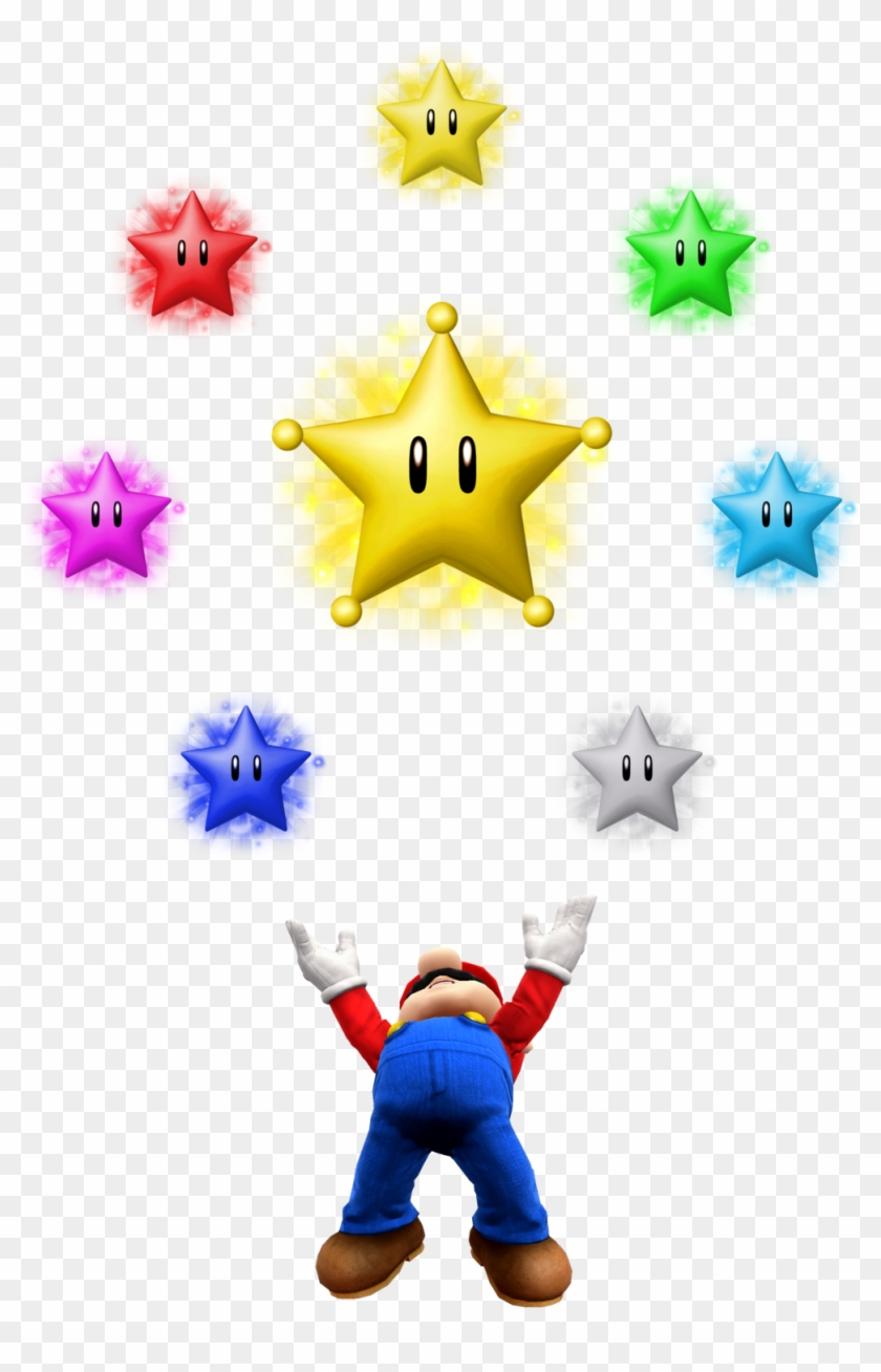 Mario Get The All Destiny Stars By Banjo2015 - Super Mario Star #433178