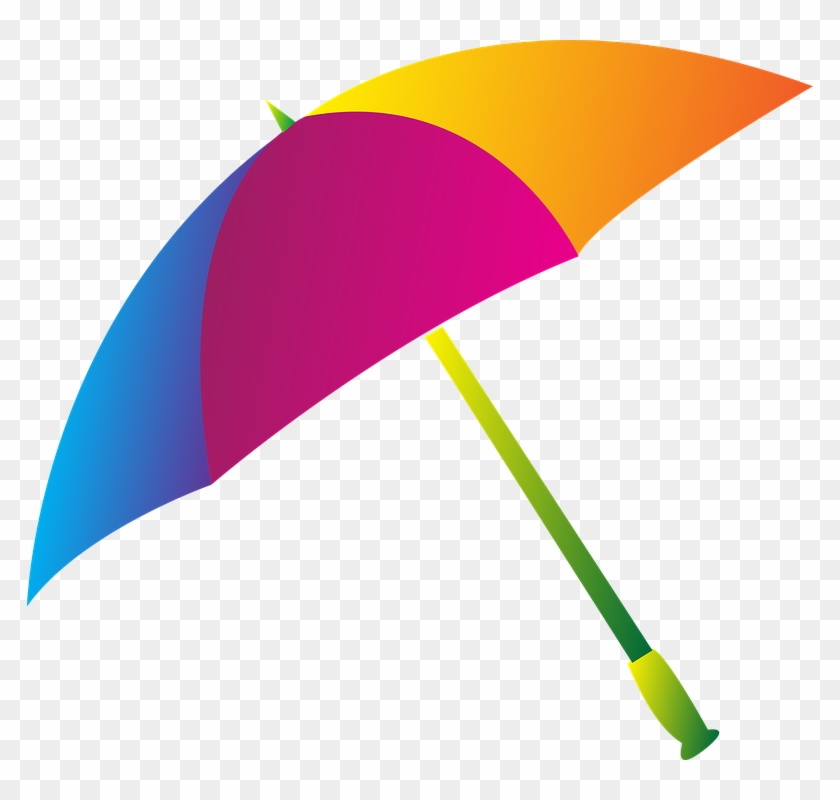 Wind Umbrella Cliparts - Guarda Sol Desenho Png #433373