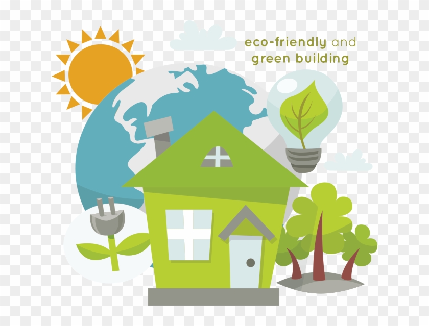 The Long Term Benefits Of Eco Friendly Buildings - Eco Friendly House Clipart #433520