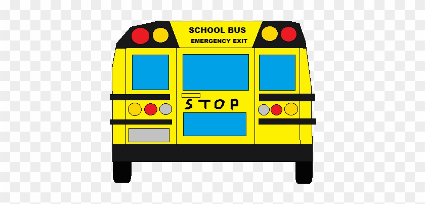 School Bus Back Side Trans - School Bus Back Png #433523