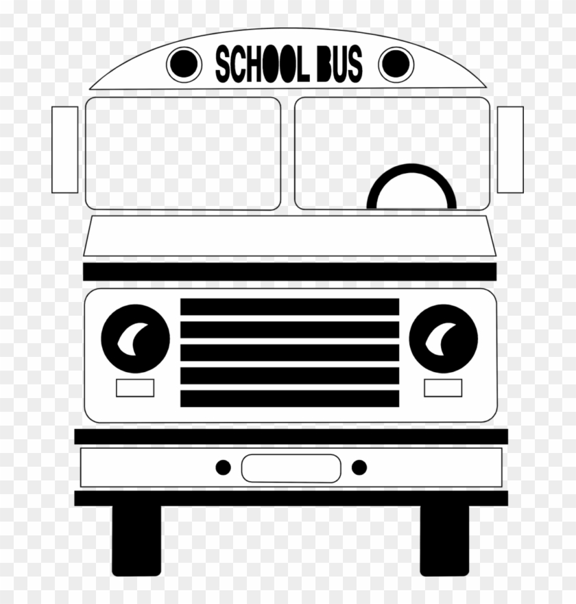 Best School Bus Clipart Transparent Hd Photos Download - School Bus Black And White Png #433542