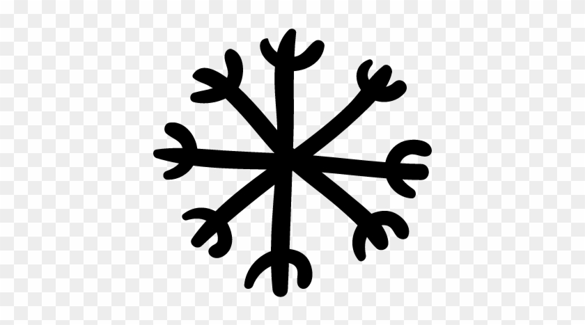 Snowflake Hand Drawn Shape Vector - Hand Drawn Snow Flake #433584