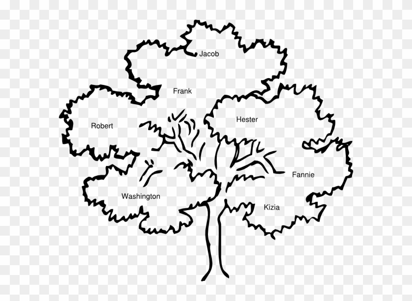 Cool Family Tree Clipart Black And White With Family - Tree Drawing Black And White #433638