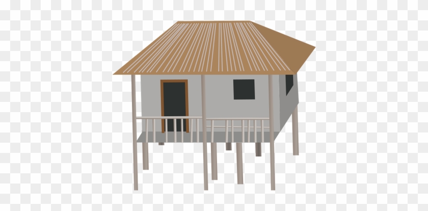 Stilt House Drawing - Drawing Of House On Stilts #433659