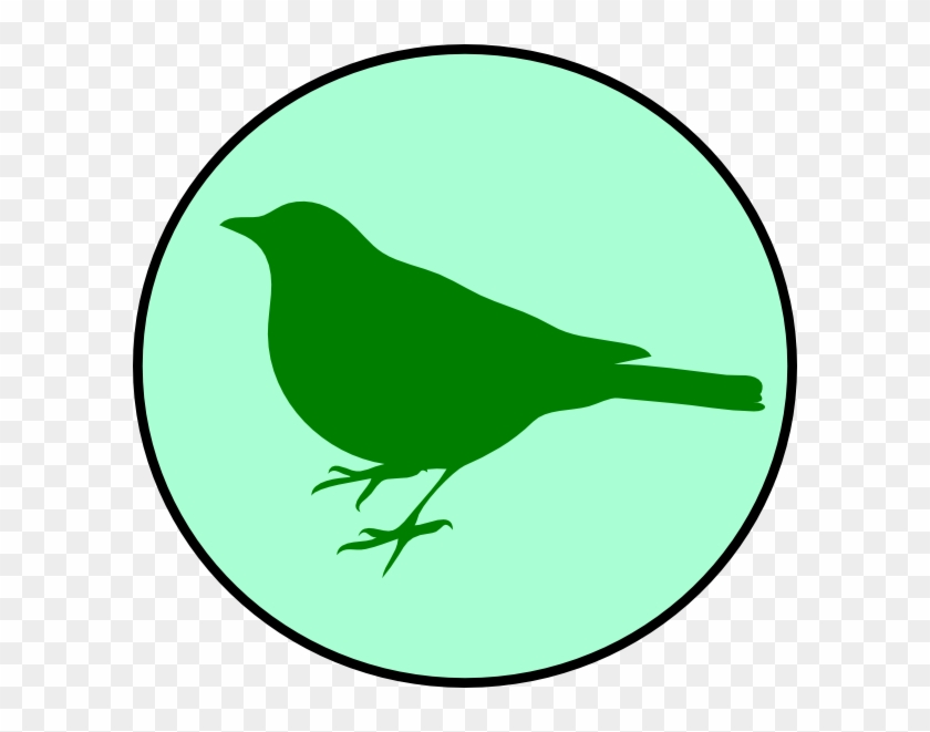 Emerald Circle Bird Png Clip Art - Bird Circle Icon Png #433696