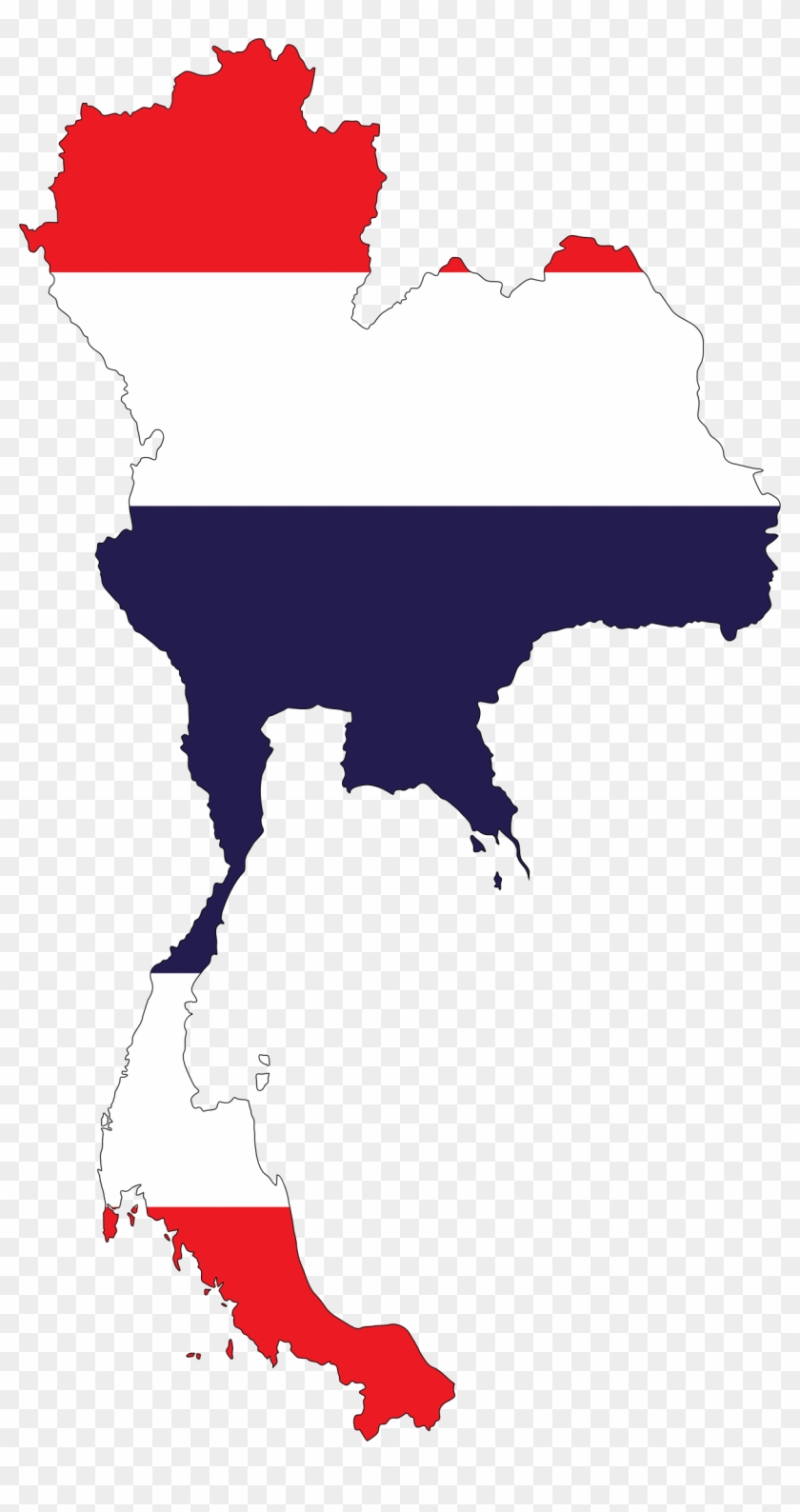 Clipart - Thailand Map Outline Png #433709