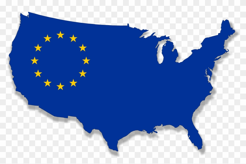 Clipart Us Europe Flag Map Within Of Us And - Washington State Fun Facts #433724