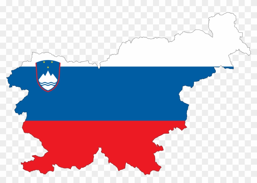 Flag Clipart Slovenian - Slovenian Flag On Map #433731