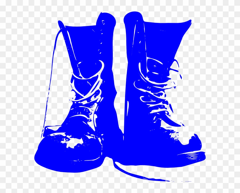 Blue Combat Boots Clip Art - Army Boots Clipart #433756