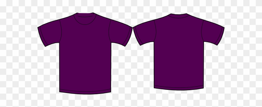 Purple Clipart Tshirt - Plain Purple T Shirt Front And Back #434025