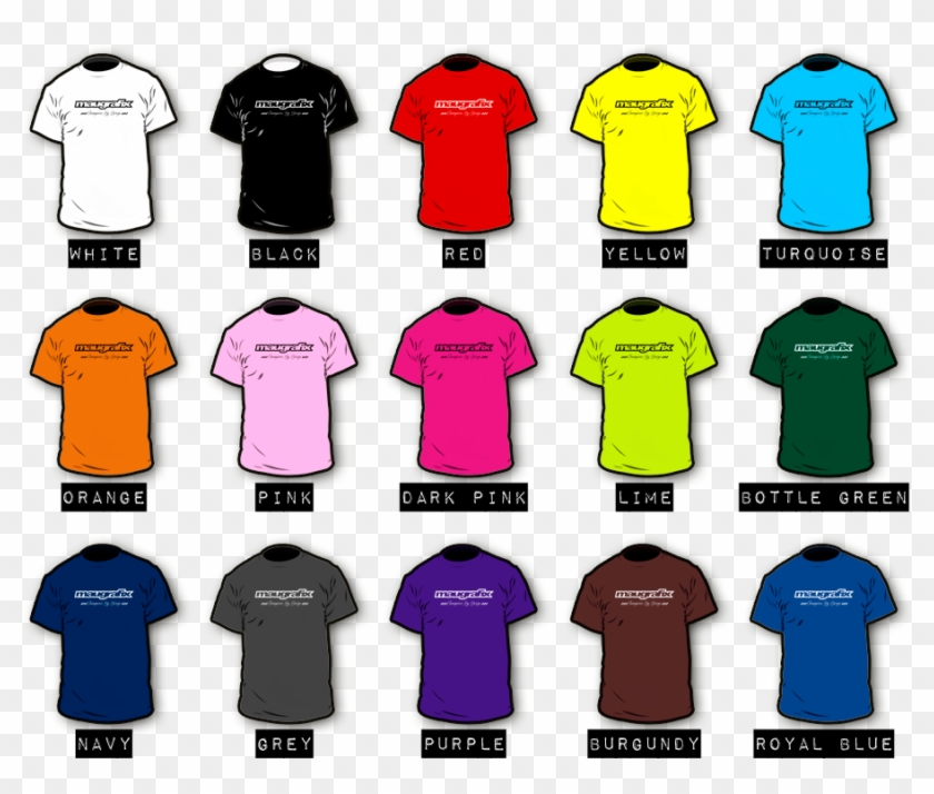 Tshirt Colors - Premier Personalised Beauty Salon Uniform | Customised #434031