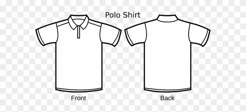 Polo Shirt Template Line Art - Polo Tee Shirt Design Template #434075