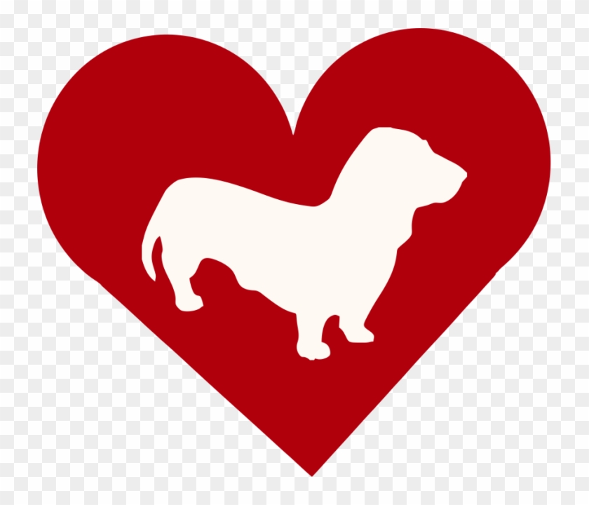 Basset Bleu De Gascogne In Heart Outdoor Vinyl Silhouette - Dachshund #434293