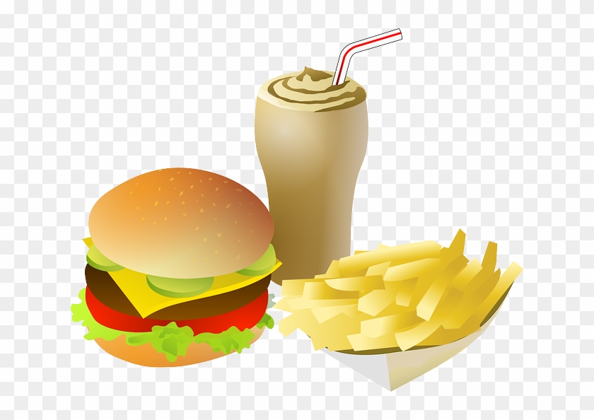 Cheeseburger, Drink, Fries, Food, Menu, Burger, Meal - Fast Food Clipart Png #434356