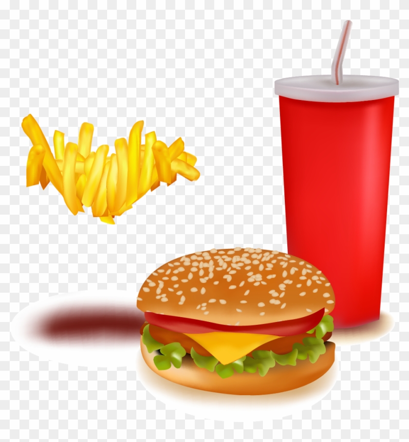 Hamburger Fast Food Soft Drink French Fries - Junk Food With X #434371