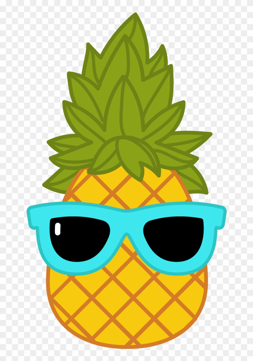 Pineapple With Sunglasses Png #434385