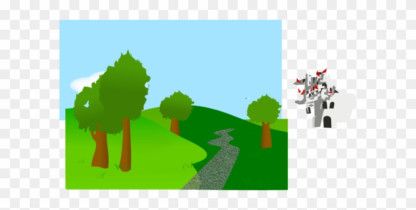 Background With Trees And Hills Clip Art At Clker - Park Clipart No Background #434530