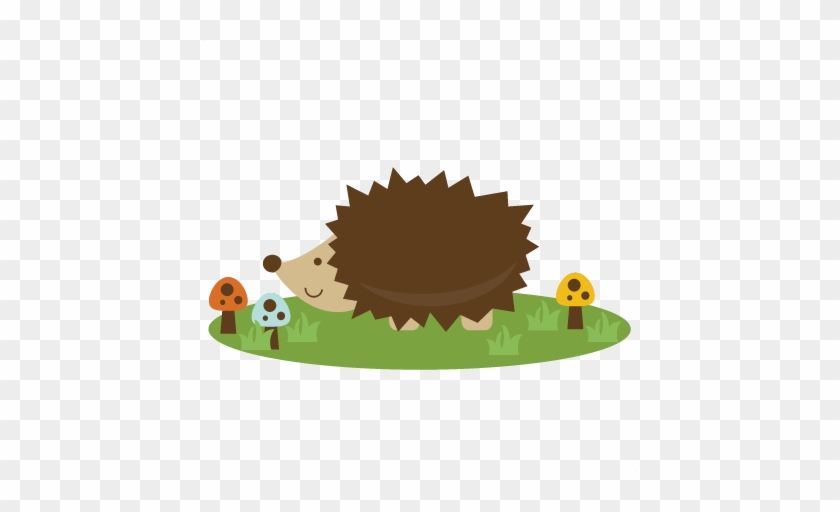 Cute Hedgehog Svg File For Scrapbooking Cutting Machines - Cute Woodland Hedgehog Clipart #434531
