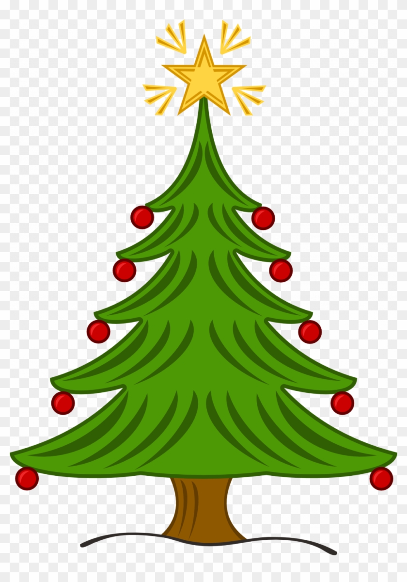 Christmas ~ Christmas Tree Clip Art With Lights Free - Christmas Tree With Star #434547