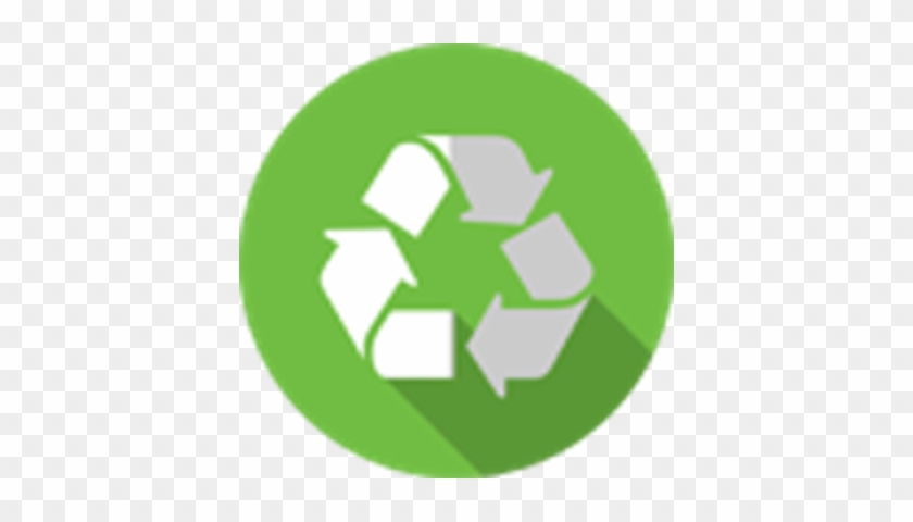 Waste And Recycling - Green Recycle Stickers With White Recycle Logo #434565