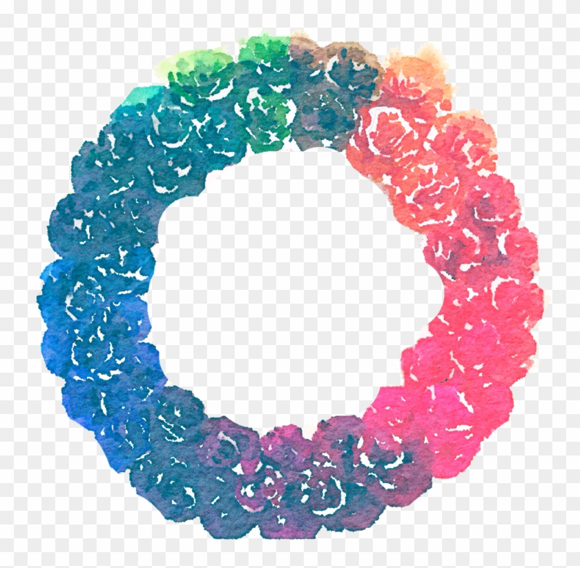 Free Rainbow Wreath Png Watercolor By Anjelakbm - Png Watercolor Circle #434576