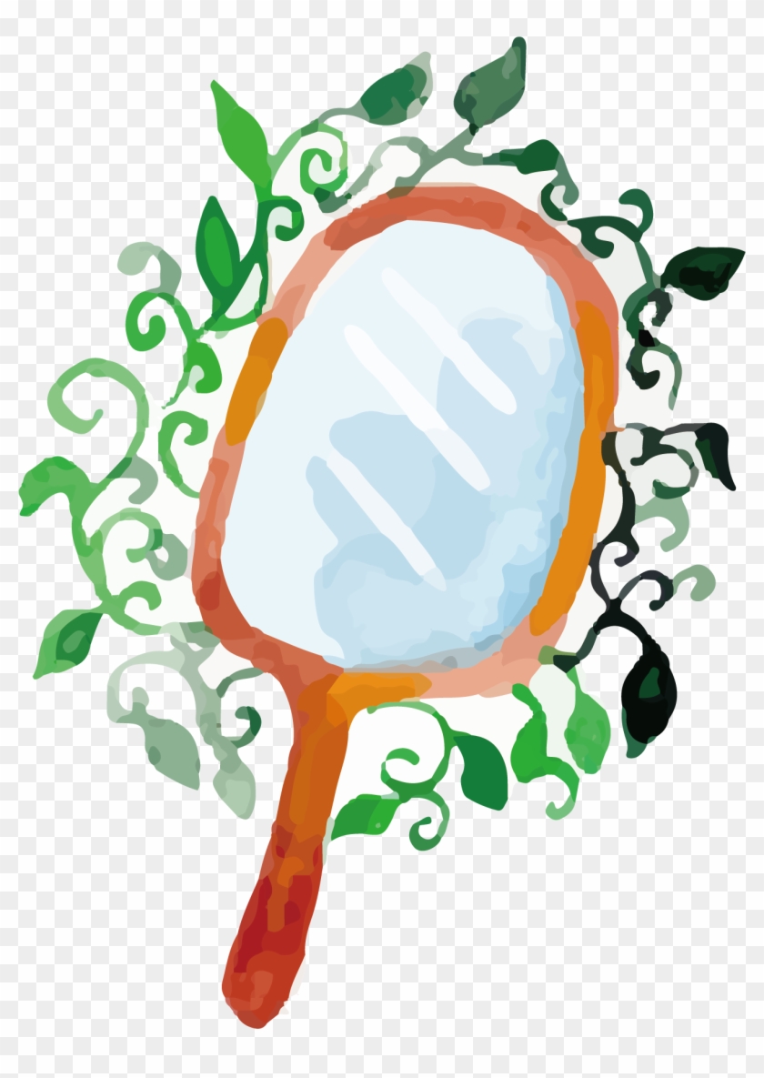Watercolor Mirror Vector - Watercolor Mirror Vector #434602