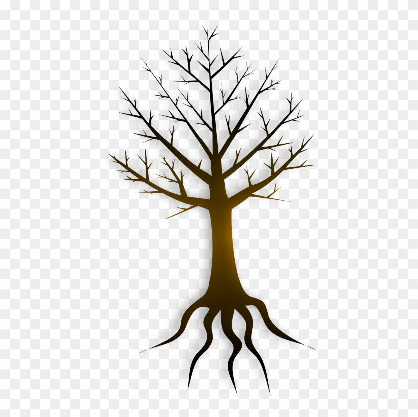 Tree Trunk Clip Art - Tree Roots Cartoon Trunk #434609