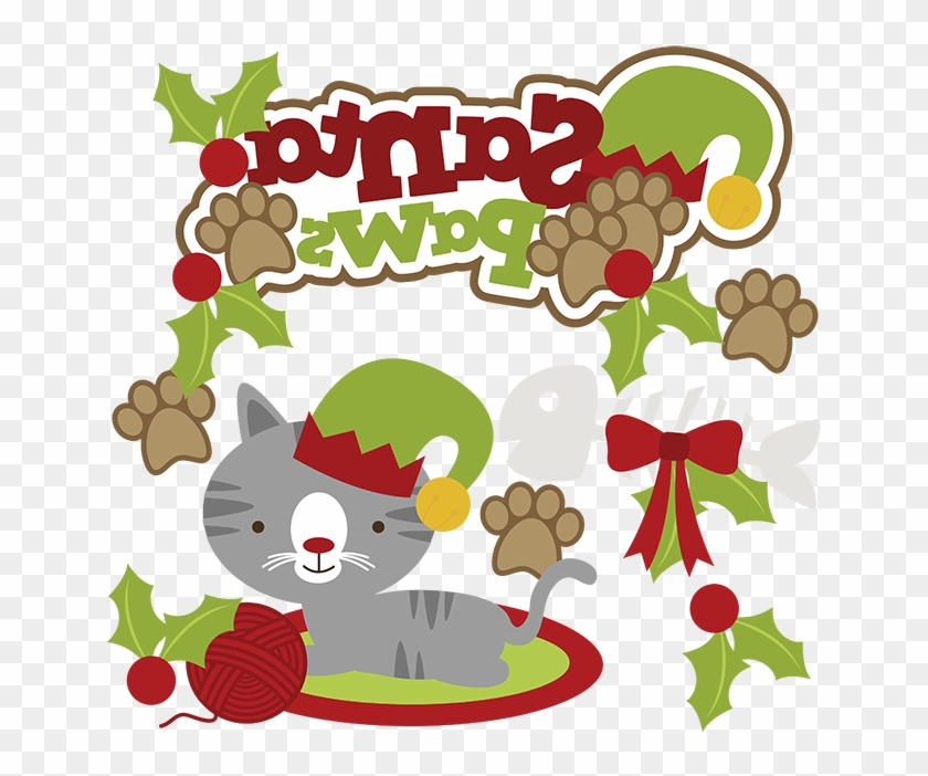 Santa Paws Svg Cat Clipart Cat Svg Cute Cat Clip Art - Santa Paws Svg Cat Clipart Cat Svg Cute Cat Clip Art #434663