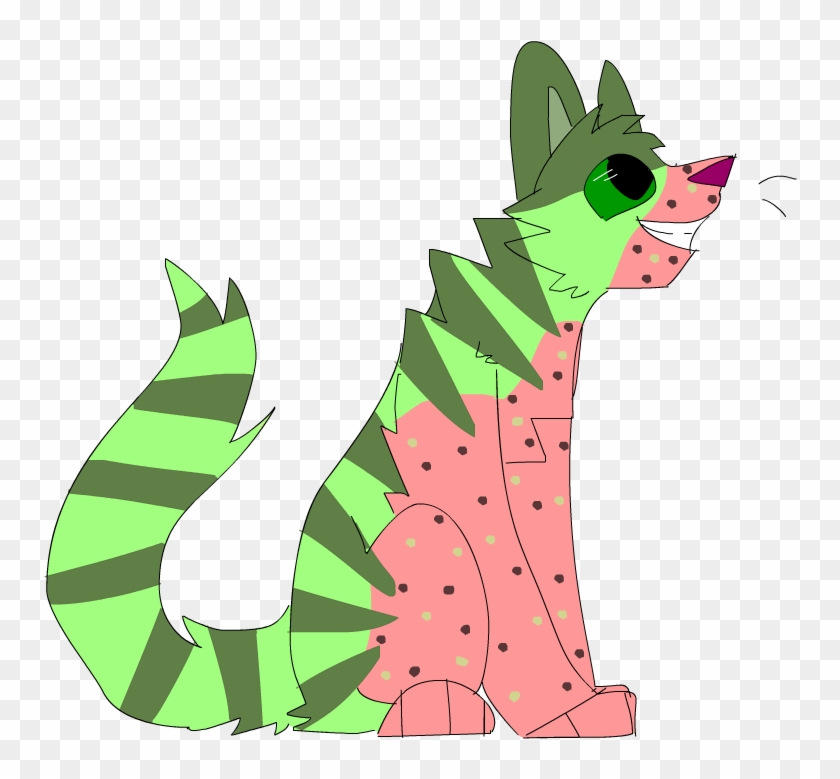 Watermelon Cat Fanart By Catsplat - Drawing #434677